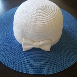 Janie And Jack NWT Size 6 12 M sun hat leather bow